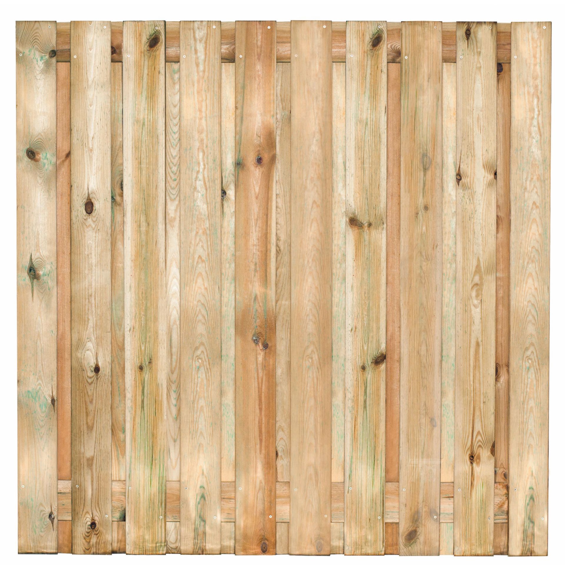 Grenen Tuinscherm 19+2 planks 180 x 180 cm